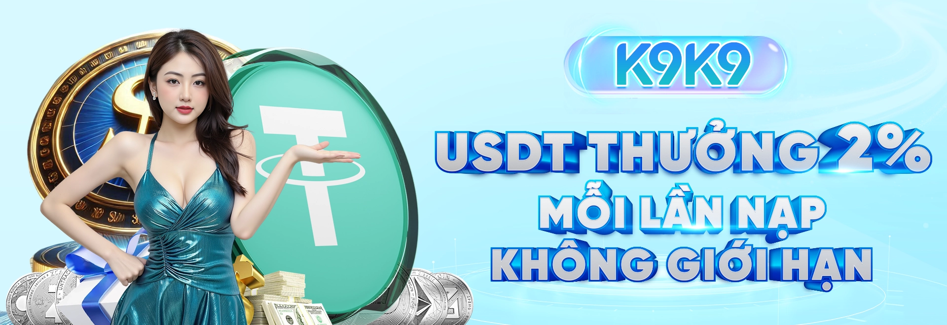 Banner K9K9 thưởng 2% mỗi lần nạp